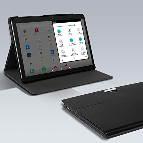 MEBERRY Tablet 10 Pulgadas Android 10.0 Ultrar-Rápido Tablets 4GB RAM+64GB ROM - Certificación Google gsm - Dual SIM &Dual Cámara,8000mAh ,WI-FI,Bluetooth,GPS,Teclado&Ratón - Gris