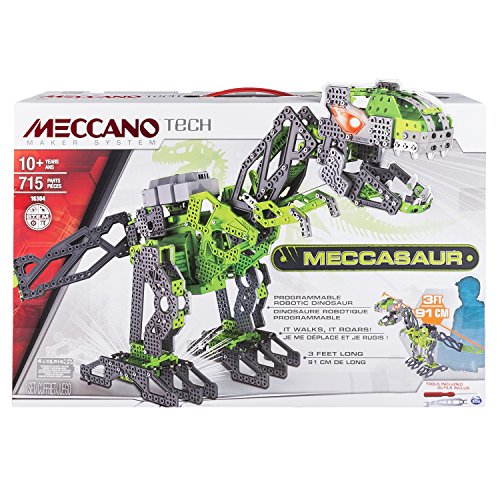 MECCANO Tech T-Rex - Juegos de construcción (Robot, IR Remote, Verde, Gris, Caja)