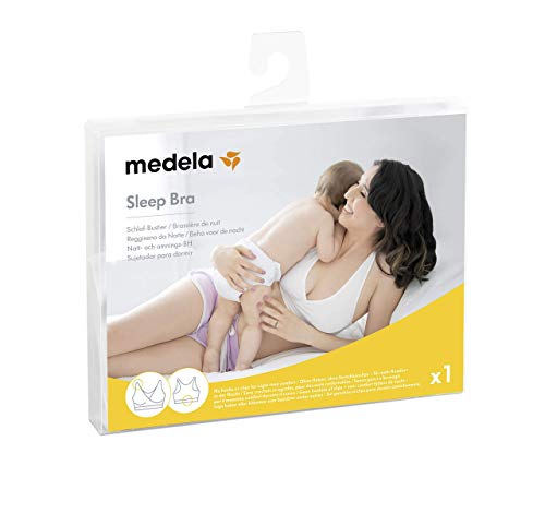 Medela Schlaf Bustier Sujetador de lactancia, Blanco (weiß), 100C, Talla M, para Mujer