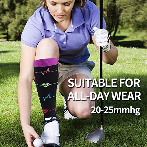 Medias de Compresión Gradual (15-20mmHg)para Enfermeras Embarazos(SET1,L/XL)