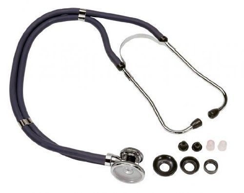 Medical Impex - Estetoscopio doble, color negro