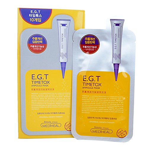 Mediheal - Mascarilla Timetox en ampollas con F.C.E., paquete de 10, cosméticos coreanos para el cuidado de la piel
