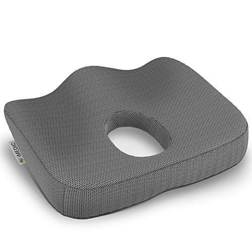 Medipaq - Cojín para El Coxis Ortopédico 100% Espuma De Memoria 100% Pura. Diseñado para Aliviar El Ciático, Dolores De Espalda Y Coxis para Cualquier Asiento. **Garantía De por Vida