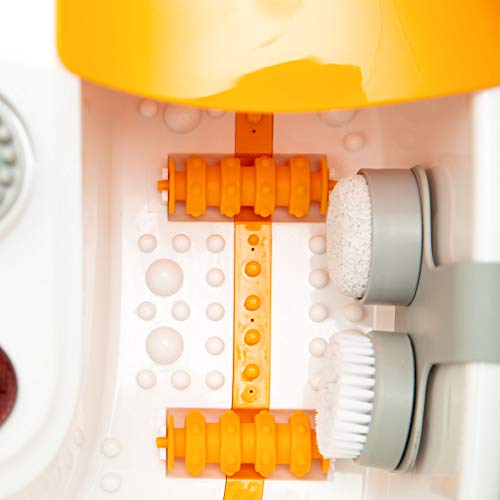 Medisana FS 883 Spa de pies con función calefactora, baño de pies eléctrico, masaje de vibración, accesorios de pedicura, baño de pies con masaje y calefacción, para pies grandes