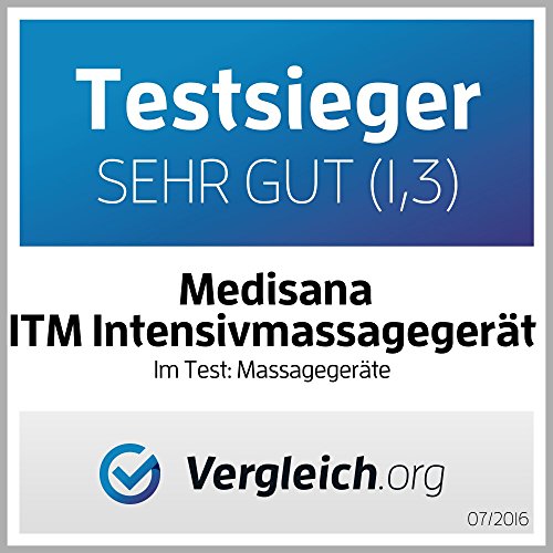 Medisana ITM Masajeador de mano, masaje de golpeteo eléctrico, masaje de acupresión y de puntos, diferentes cabezales de masaje, función de luz roja, función de calentamiento, sin escalas