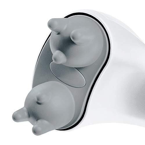 Medisana ITM Masajeador de mano, masaje de golpeteo eléctrico, masaje de acupresión y de puntos, diferentes cabezales de masaje, función de luz roja, función de calentamiento, sin escalas