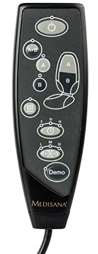 Medisana Masajeador con 4 Cabezales de Masaje Giratorio y Diferentes Niveles de Intensidad, Gris Oscuro, 3 Unidades