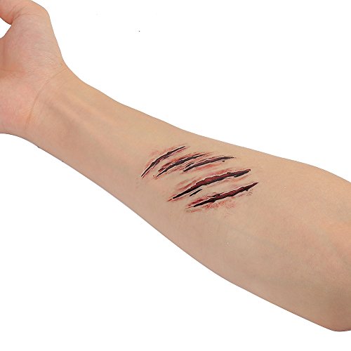 Meerveil Vampiro Halloween Capa, Capa Reversible con Cuello de Pie, Disfraz de Diablo con 19 Hojas Cicatriz Tatuaje Pegatinas, para Niños y Adultos (Negra y Roja, Unisex)