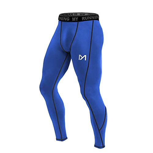 MEETYOO Leggings Hombre, Pantalón de Compresión Secado Rápido Pantalones Deporte Mallas Largas para Running Fitness Yoga