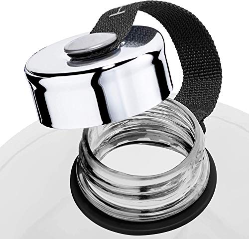 MEFKY Botella de Agua Motivacional de 64 oz con Marcador de Tiempo Jarra Grande sin BPA con asa Botella de Prueba de Fugas Reutilizable Tiempo Marcado para Beber más Agua,Clear