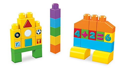 Mega Bloks - Juego de Bloques de construcción Construye y Aprende (Mattel FVJ49)