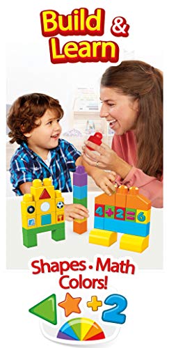 Mega Bloks - Juego de Bloques de construcción Construye y Aprende (Mattel FVJ49)