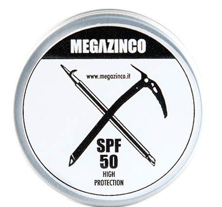 MEGAZINCO SPF 50 mineral y 100% NATURAL protector solar alto/pasta para surfistas, marineros, alpinistas, esquiadores, snowboarders, triatletas, nadadores. SURF CREMA SOLAR