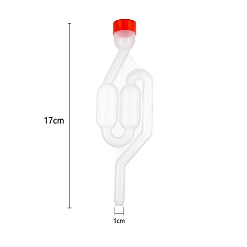Mein HERZ 5 Pcs Tubo de Fermentación para Alcohol, Airlock S-Bubble Tipo, Desagüe de Fermentación, Válvula Antirretorno de Escape de Sentido único para la Fermentación del Vino a la Casa