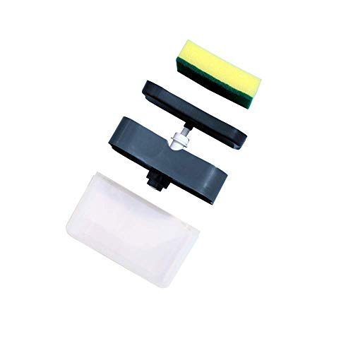 Mein HERZ Dispensador Jabon Cocina, Dispensador Lavavajillas, Dispensador de Jabón líquido, Plástico Cromado y Elegante Dispensador de Mano con Soporte de Esponja para Fregadero de Cocina