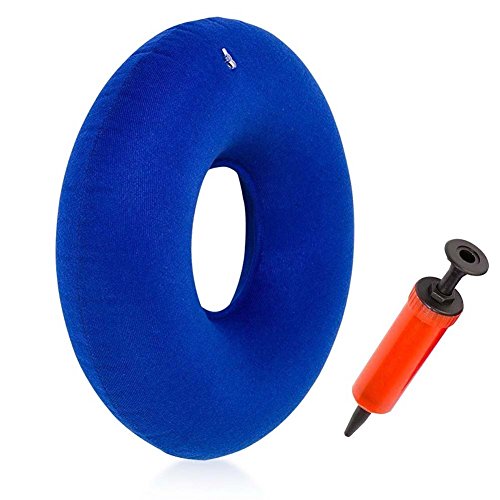 Meiwo Amortiguador del asiento del buñuelo de Almohada ortopédica del anillo para el dolor de Hemorrhoid, nervio ciático, llagas de la cama, dolor de Tailbone del embarazo