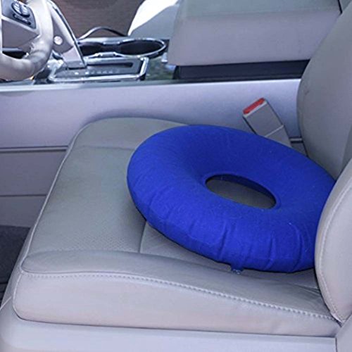 Meiwo Amortiguador del asiento del buñuelo de Almohada ortopédica del anillo para el dolor de Hemorrhoid, nervio ciático, llagas de la cama, dolor de Tailbone del embarazo