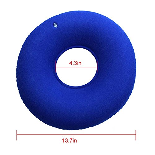 Meiwo Amortiguador del asiento del buñuelo de Almohada ortopédica del anillo para el dolor de Hemorrhoid, nervio ciático, llagas de la cama, dolor de Tailbone del embarazo