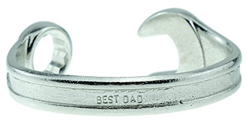 Mejor regalo para padre – brazalete estilo llave inglesa, con grabado en inglés: "BEST DAD", perfecto para regalos de Navidad y Regalos de cumpleaños