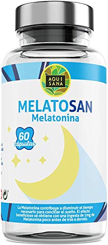 Melatonina + Valeriana + Pasiflora + Melisa - Relajante Natural para Conciliar el Sueño - Más Energía durante el Día –Sin Gluten y Sin Lactosa - 60 Cápsulas – Aquisana