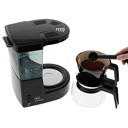 Melitta Cafetera de filtro con jarra de vidrio, Para 2 tazas de café, Aromaboy, Negro, 1015-02