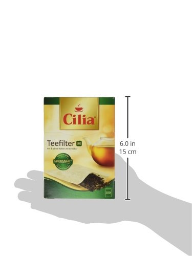 Melitta Cilia Filtros de té para Infusionar, 100 Unidades, Tamaño M, Papel Aromagic, Marrón Natural