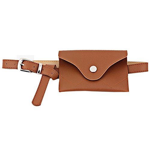 Meliya - Riñonera de piel sintética para mujer, marrón claro (Marrón) - bb-02763-01YA