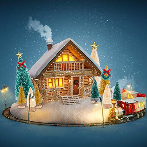 MELLIEX 47pcs Mini Árbol de Navidad, Pequeño Árbol de Navidad Artificial Sisal Árboles Adornos de Navidad Traje con Estrellas y Corona para la Decoración del Hogar, Bricolaje(Verde/Dorado/Blanco)