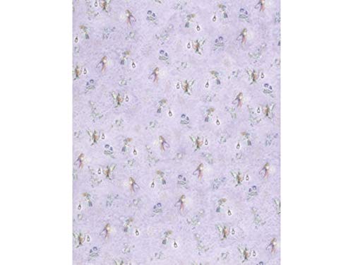 Melody Jane Casa de Muñecas Hadas en Lila Miniatura Dibujo 1:24 Escala Infantil Papel Pintado