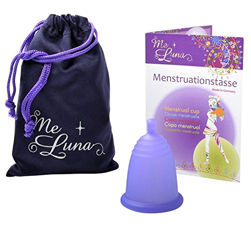 MeLuna Sport Copa Menstrual, Bola, Violeta Azulado, Talla M - 1 Unidad