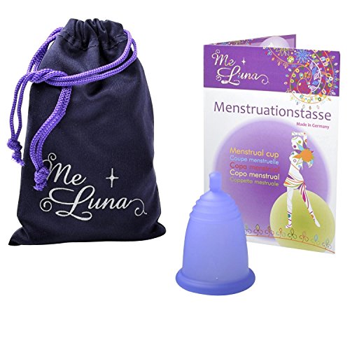 MeLuna Sport Copa Menstrual, Bola, Violeta Azulado, Talla S - 1 Unidad