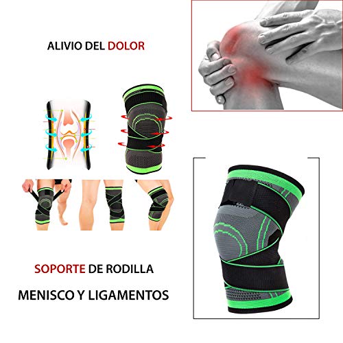 Memories, Rodillera Menisco y Ligamentos, Deportiva Rotuliana, Elástica, Tubular, Antideslizante y Transpirable, Cómoda para Hombre y Mujer. (L)