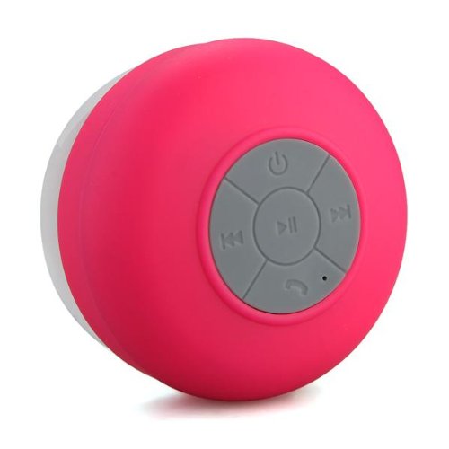 MEMTEQ® Altavoz bluetooth ducha Inalámbrico Impermeable con Ventosa Manos libres baño Piscina Coche Cocina con microfono Impermeable Portatil Rosa Compatible con móvil y tablet para iPhone, iPad, iPod, Samsung Galaxy, Nokia, HTC, Blackberry, Google, LG, N