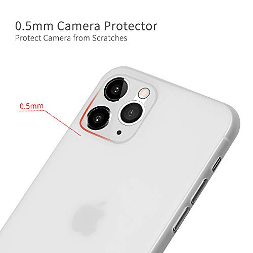 memumi Ultra Delgada para iPhone 11 Pro Funda, [Súper Ligero y Delgado] Anti-arañazos y Sin Huella Digital Funda Slim para iPhone 11 Pro Case 0.3 mm con Un Agarre Excelente (Blanco Mate Translúcido)