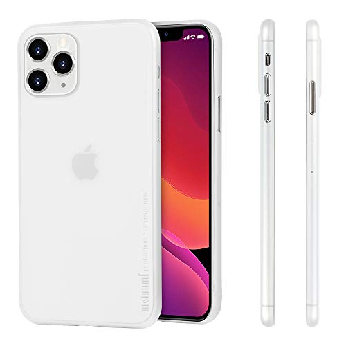 memumi Ultra Delgada para iPhone 11 Pro Funda, [Súper Ligero y Delgado] Anti-arañazos y Sin Huella Digital Funda Slim para iPhone 11 Pro Case 0.3 mm con Un Agarre Excelente (Blanco Mate Translúcido)