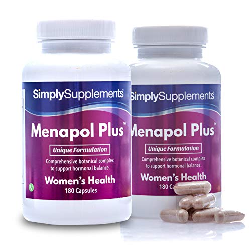 Menapol Plus - Para la menopausia - ¡Bote para 6 meses! - Apto para veganos - 360 cápsulas - SimplySupplements