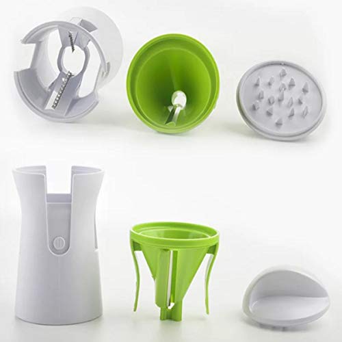 mengger Cortador en espiral mano para gemüsespaghetti de 3 cuchillas manual kartoffelspirale verduras hobe pepino Cortador Rallador de verduras zanahoria calabacines pepino calabaza