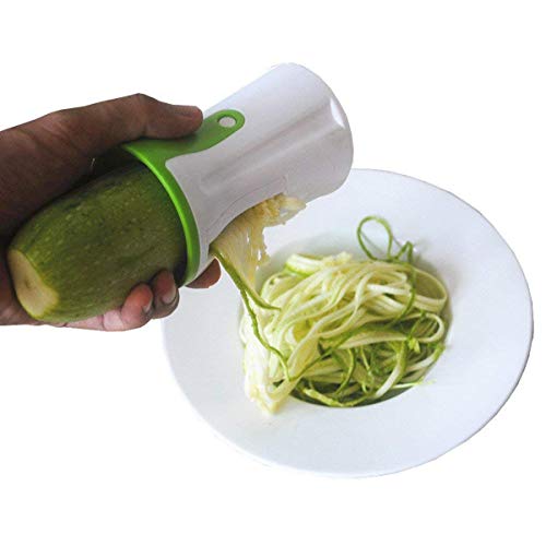 mengger Cortador en espiral mano para gemüsespaghetti de 3 cuchillas manual kartoffelspirale verduras hobe pepino Cortador Rallador de verduras zanahoria calabacines pepino calabaza