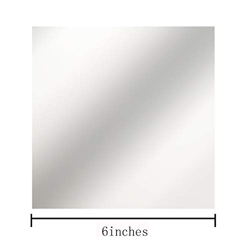 mengger Espejo Pared Adhesivo Flexibles Láminas Hoja Conjunto Decorativos Cuadrado Acrílico Auto-Adhesivas Pegatinas Azulejos para Decoración del Hogar 12 Piezas Espejo