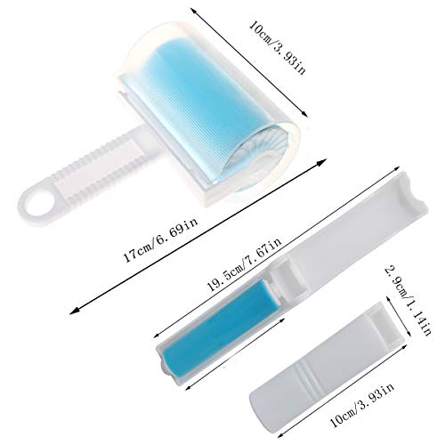 mengger Rodillo pegajosos Pelusa Lavable Ropa Adhesivo 6PCS quitapelusas Limpiador Lavable Reutilizable Removedor Perro Gato Pelo Mascota Cepillo Rodillos
