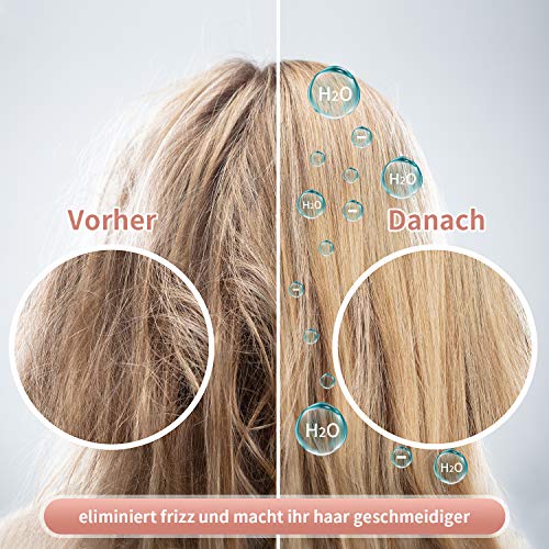 MENNYO Cepillo Alisador 3 Posiciones De Temperatura Plancha De Pelo 30 Segundos Ptc Calefacción Cerámica Apagado Automático Cepillo De Pelo Con Guantes Antiestáticos Resistentes Al CalorYDoble Voltaje