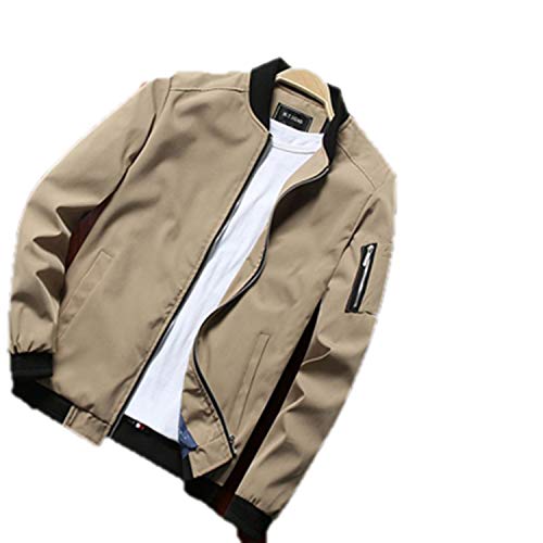 Men's Bomber Zipper Jacket Male Casual Streetwear Hip Hop Pilot Coat Men,TA214 Khaki 6XL