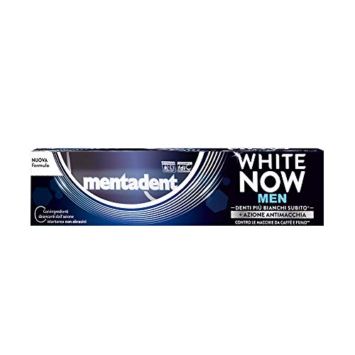 Mentadent White Now Men - Dentífrico blanqueador, 75 ml