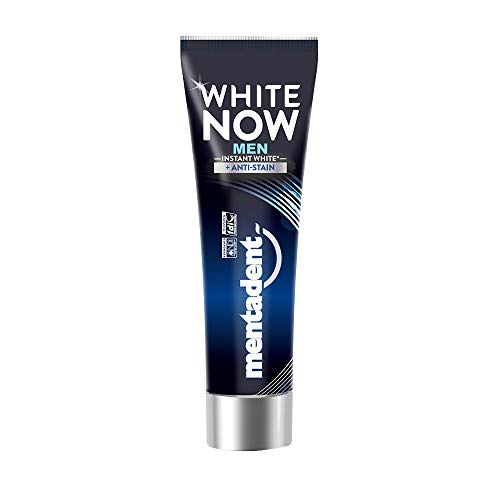 Mentadent White Now Men - Dentífrico blanqueador, 75 ml