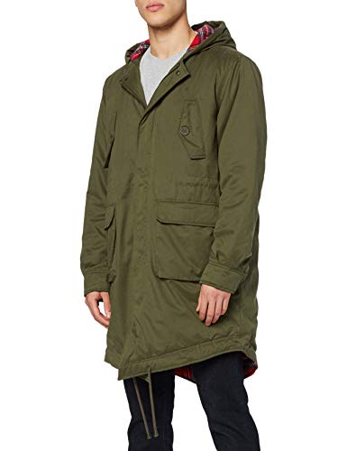 Merc of London Tobias Parka Abrigo, Vert (Combat Green), L para Hombre