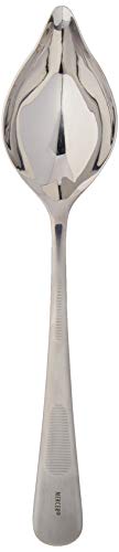 'Mercer culinarias Acero Inoxidable Plating Cuchara ranurada con Bol, Color Plateado