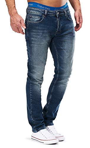 Merish Jeans - Pantalones vaqueros ajustados para hombre 501-4 azul Jj 31W x 32L