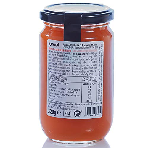 Mermelada Jumel con extra de fruta. Pack de 4 unidades (1,39 €/u) multisabor: mermelada fresa, melocotón, ciruela, albaricoque. Mermelada gourmet, ideal para desayunos, meriendas y tostadas.