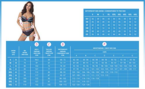 Merry Style Conjunto Bikini Sujetador y Bragas 2 Piezas Mujer P61472W (Blanco, EU(Top 85 H / 42)=ES(100H/44))
