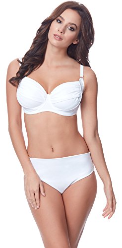 Merry Style Conjunto Bikini Sujetador y Bragas 2 Piezas Mujer P61472W (Blanco, EU(Top 85 H / 42)=ES(100H/44))